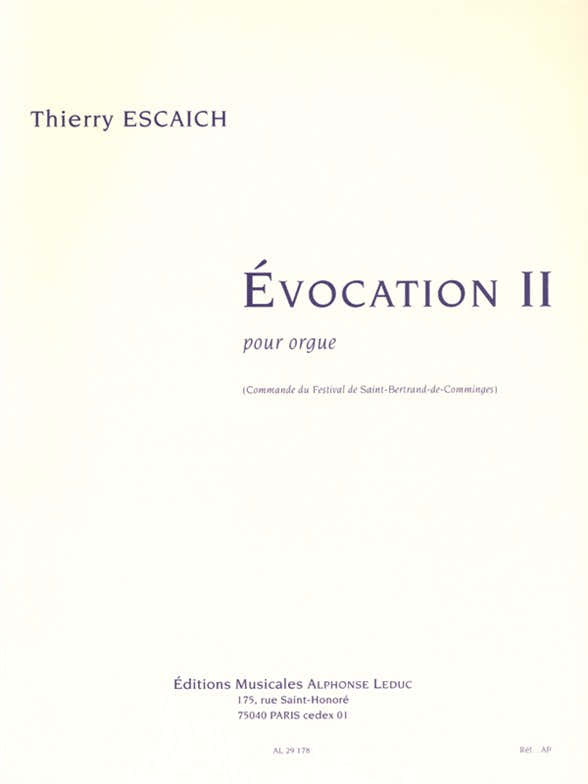 ESCAICH THIERRY - Evokation II - Orgel