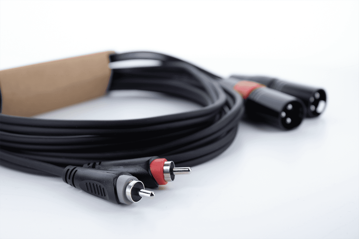 Doppeltes Audiokabel XLR-Stecker / RCA 3 M