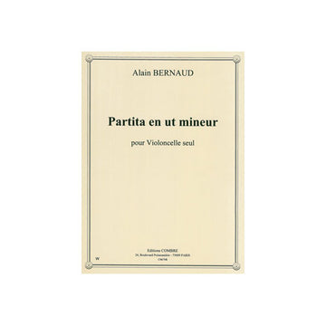 Bernaud - Partita En Ut Mineur - Violoncelle Solo