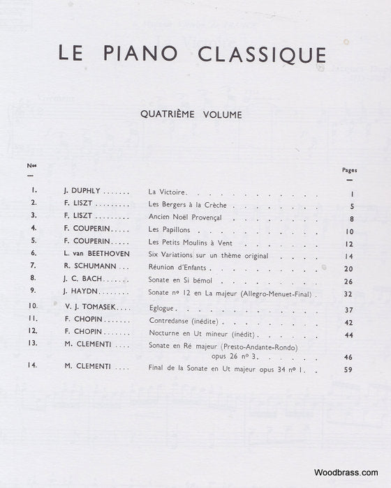 DESCAVES L. - LE PIANO CLASSIQUE VOL. 4 - PIANO