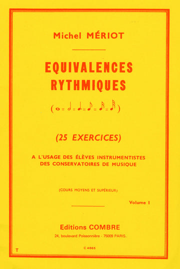 Meriot Michel - Equivalences Rythmiques Vol 1