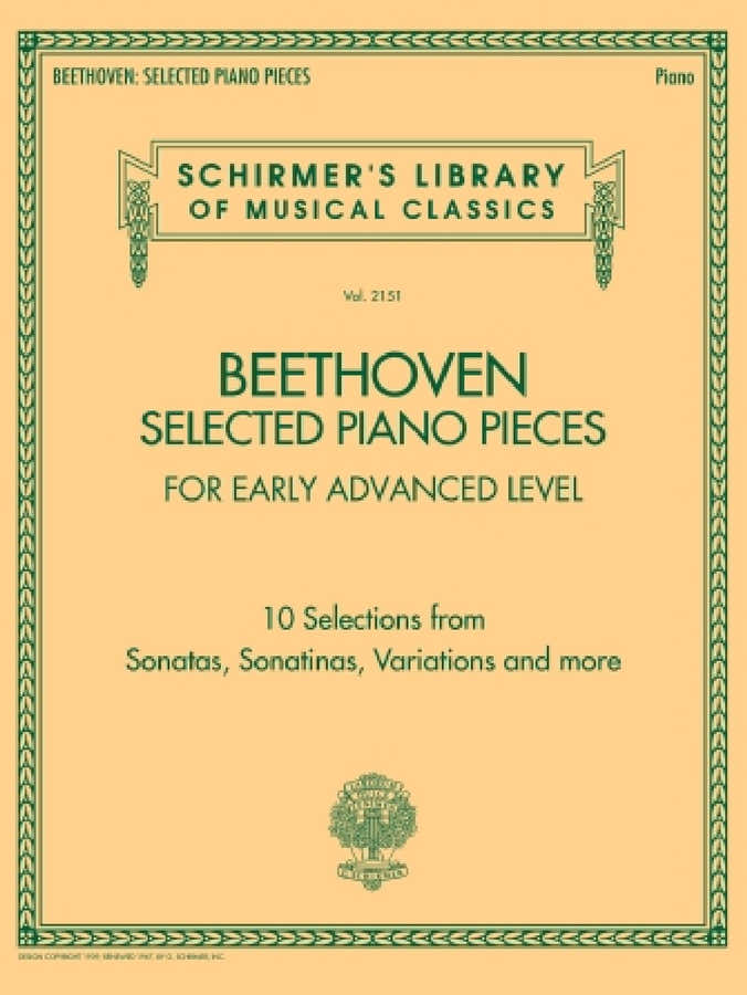 LUDWIG VAN BEETHOVEN - SELECTED PIANO PIECES: EARLY ADVANCED