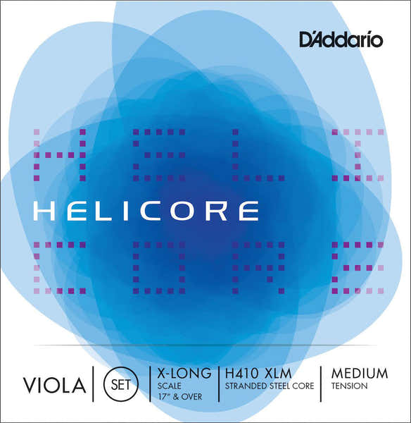 D'ADDARIO HELICORE "EXTRA-LONG SCALE" STRING SET FOR HELICORE VIOLA "MEDIUM TENSION