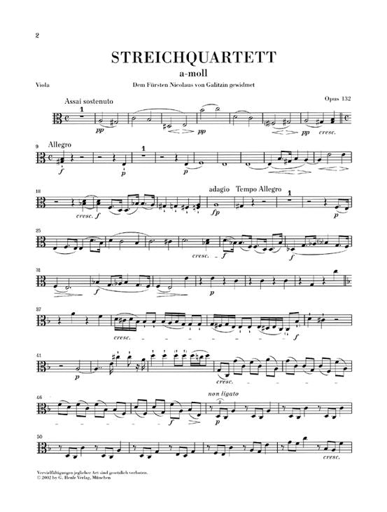 Beethoven L.V. - Streichquartett in a-Moll Op. 132