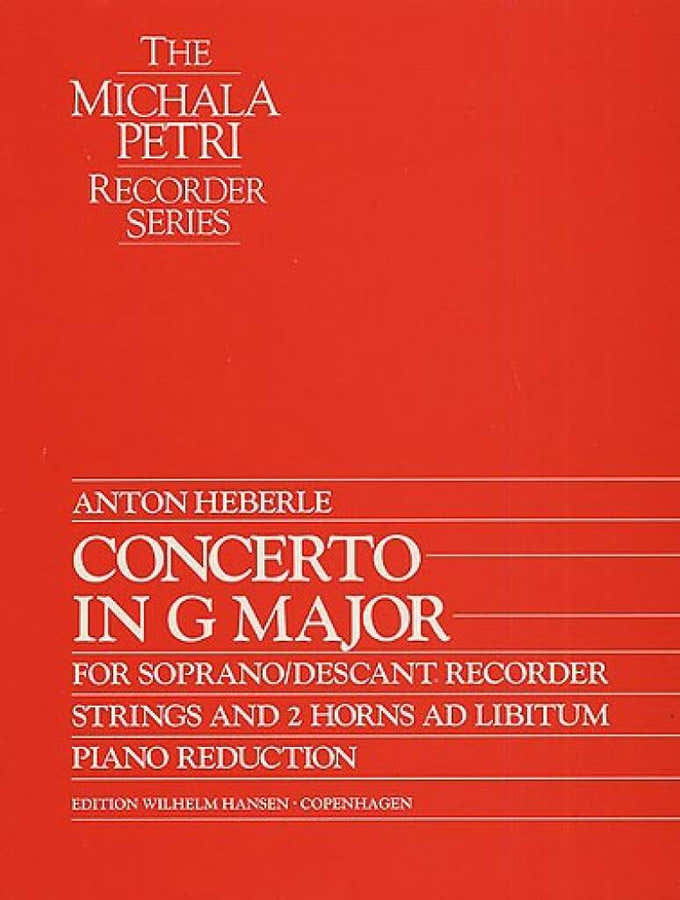 HEBERLE ANTON - CONCERTO IN G MAJOR - SOPRANO RECORDER - PIANO REDUCTION