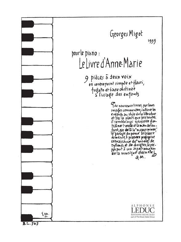 Migot Georges - Das Buch von ANNE-marie