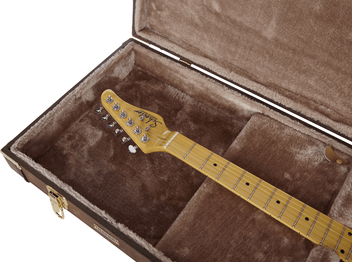 Elektrischer Vintage Braun-Holzkoffer Deluxe - GW