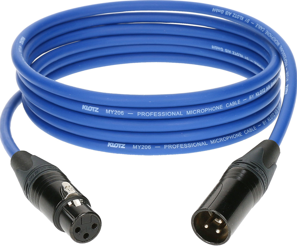 M1 MIC CABLE BLUE 10 M XLR 3P. F/M NEUTRIK