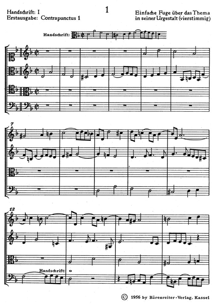 J.S. - Die St Der Fuge Bwv 1080 - Conducteur Poche
