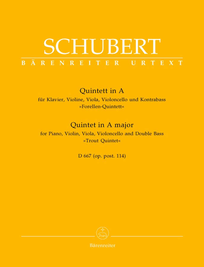 SCHUBERT F. - QUINTETT "FORELLEN QUINTETT" IN A D 667 (OP.POST.114)