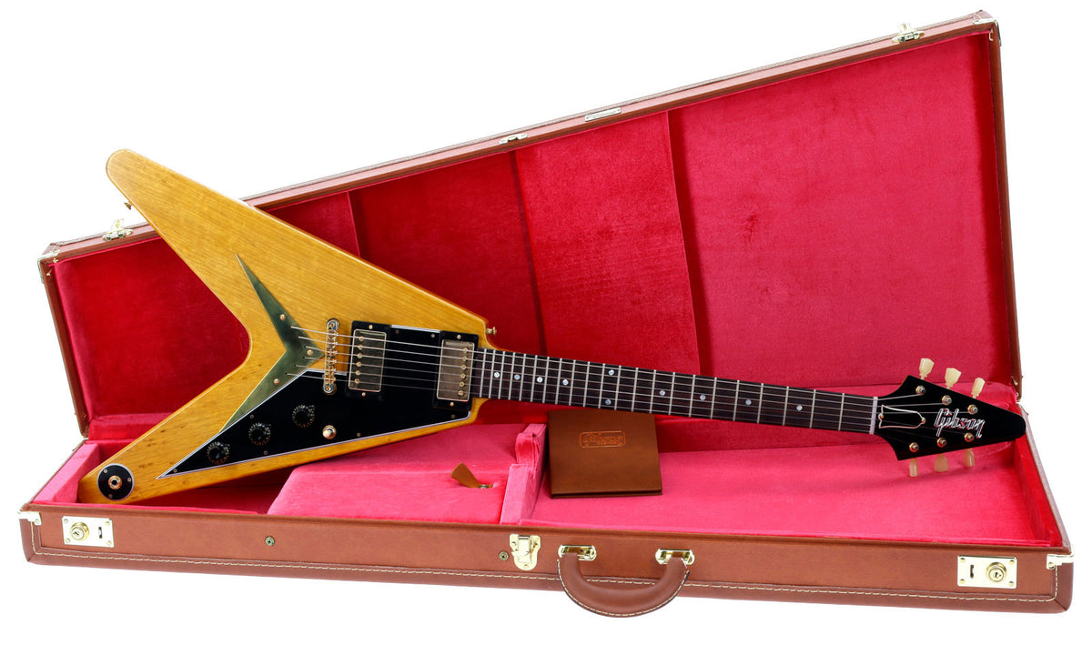Flying V Korina 1958 Schwarzes Schlagbrett Natur CS HRC #82997
