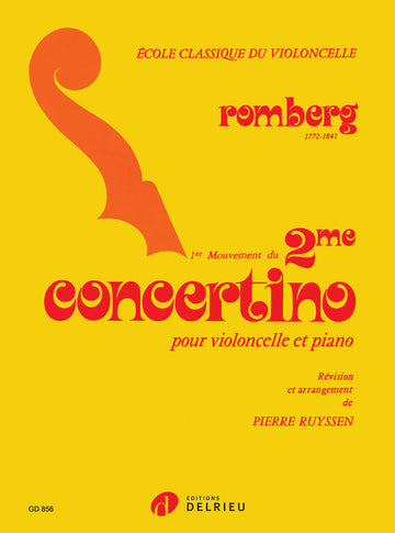 Romberg Bernhard-Heinrich - Concertino N°2 En Sol Maj. - Violoncelle Piano