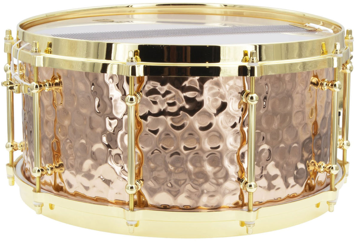 BZH-6514DHBR - Snare Drum 14" x 6.5" - Gehämmerter Bronze-Kessel - Gegossener Spannreifen