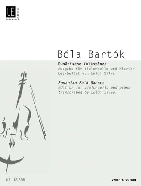 BARTOK BELA - RUMäNISCHE VOLKSTäNZE FüR STREICHORCHESTER - VIOLONCELLO / KLAVIER