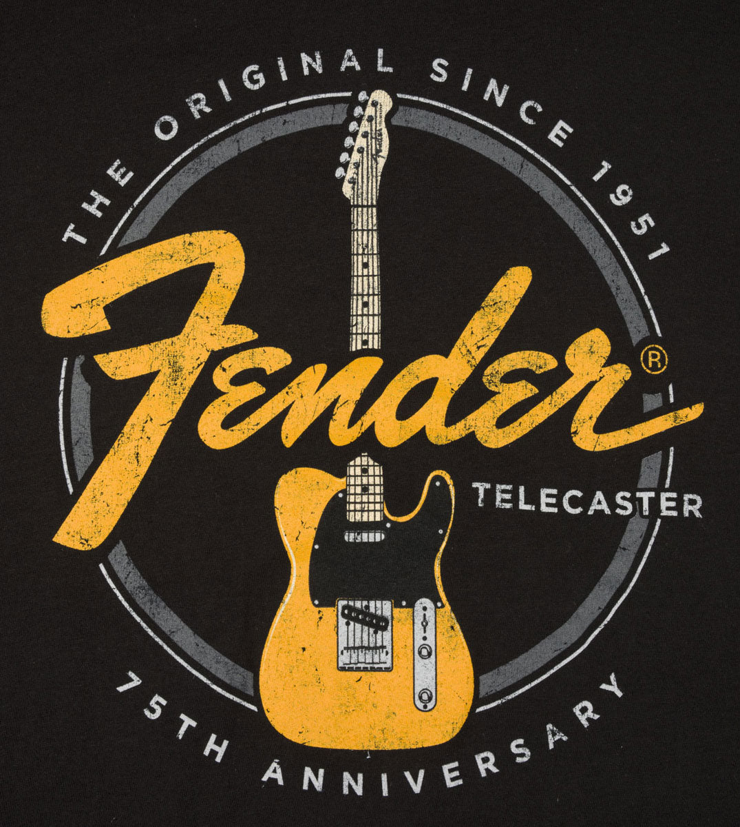 "XXL" T-Shirt 75th Telecaster Vintage Black