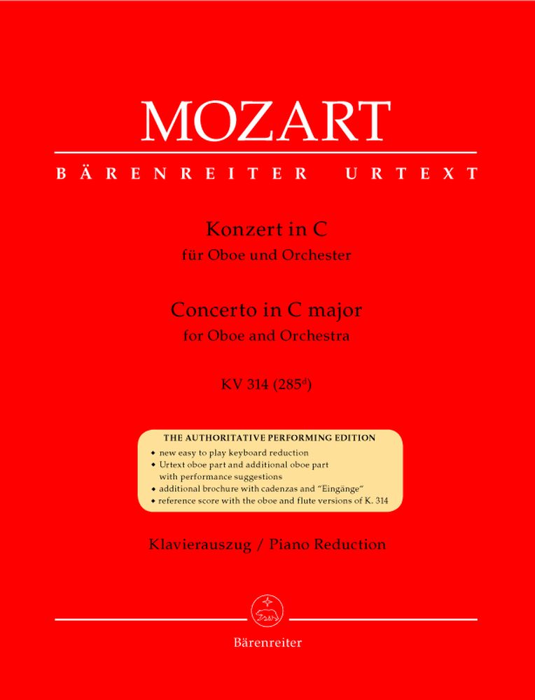Moz W.A. - Concerto En Do Majeur Kv 314 (285D) - Hautbois Piano