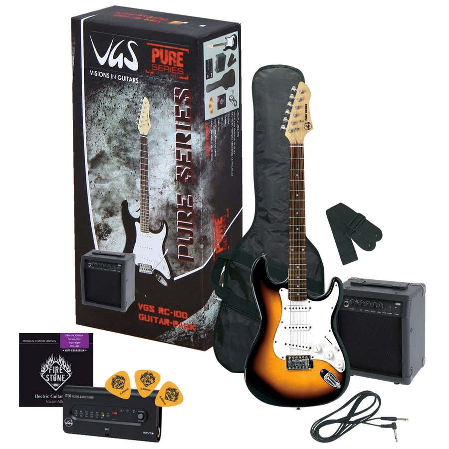 E-Gitarre Rc-100 Guitar Pack 3-Tone Sunburst
