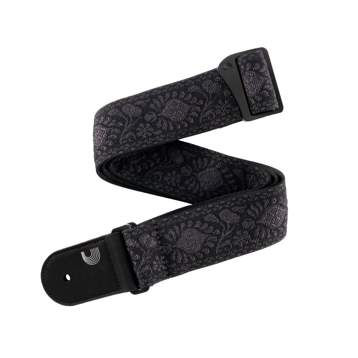 Geflochtener Gitarrengurt Monterey Black Tubular