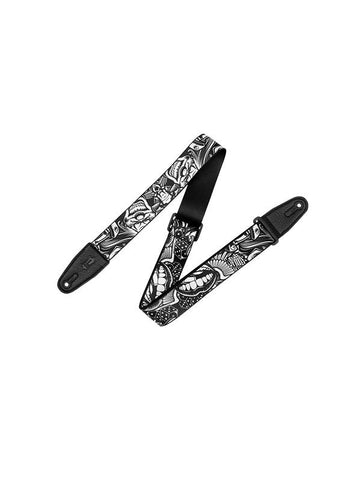TATTOO SERIES - 5 CM POLYESTER LEATHER TIP WITH TATTOO MOTIFS - DESIGN 001