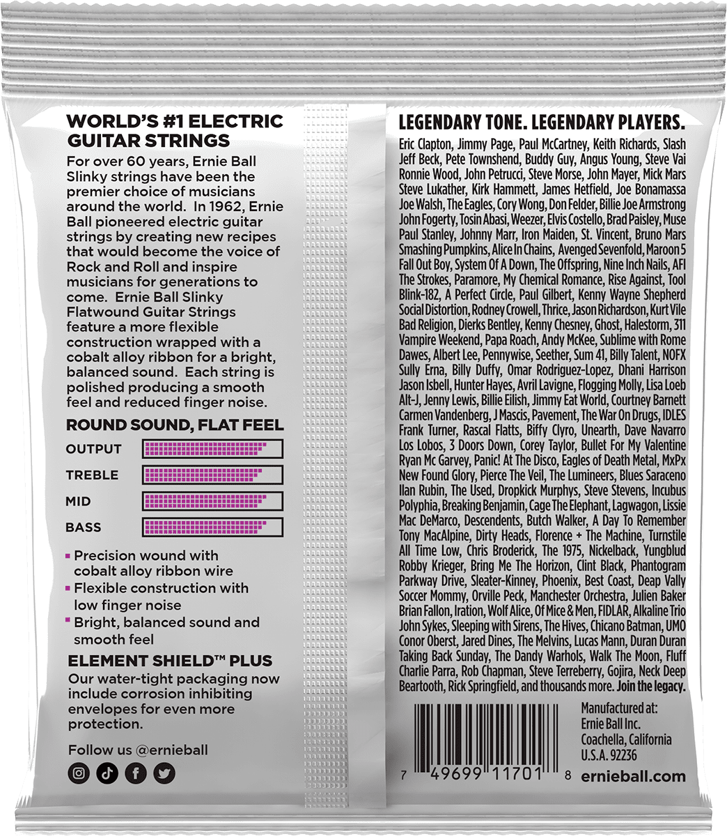 2590 FLATWOUND POWER SLINKY FLATWOUND 11 - 48