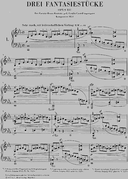 SCHUMANN R. - 3 FANTASY PIECES OP. 111
