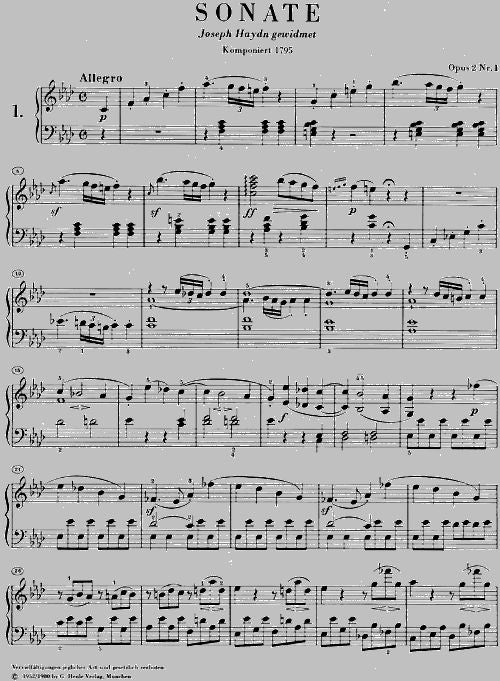 Beethoven L.V. - Piano Sonata No. 1 F Minor Op. 2,1
