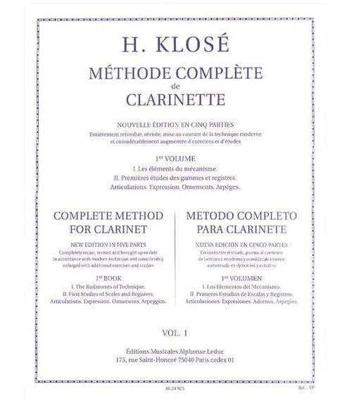 Komplette Klarinettenschule Vol.1 - Klosé