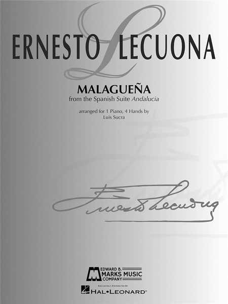 Lecuona Ernesto - Malaguena - Piano 4 Mains