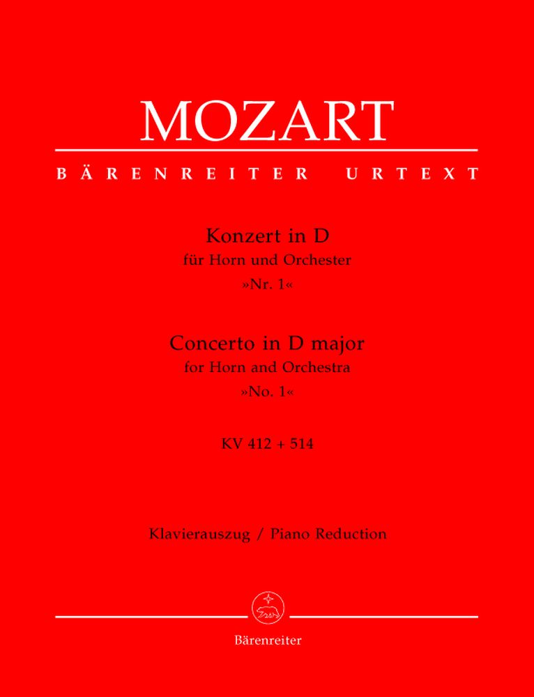 Moz W.A. - Konzert N°1 In D-Dur Kv 412 + 514 (386D) Für Horn Und Orchester - Horn Klavier