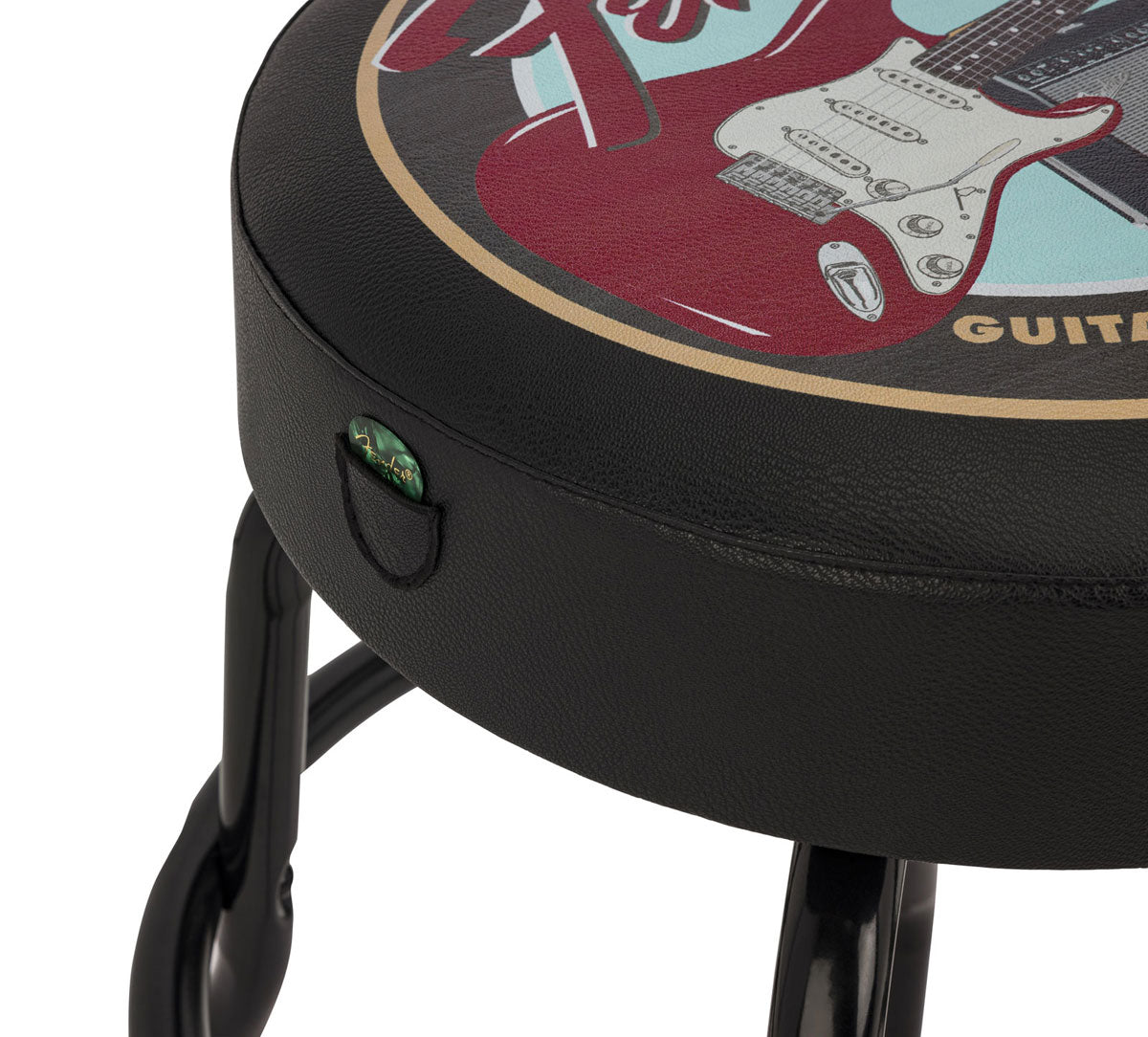 Guitars And Amps Pick Pouch Barstool Black-Black 24"