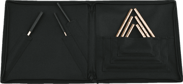 HAND HAMMERED TRIANGLES & STRIKER SET W/ATTACHE CASE