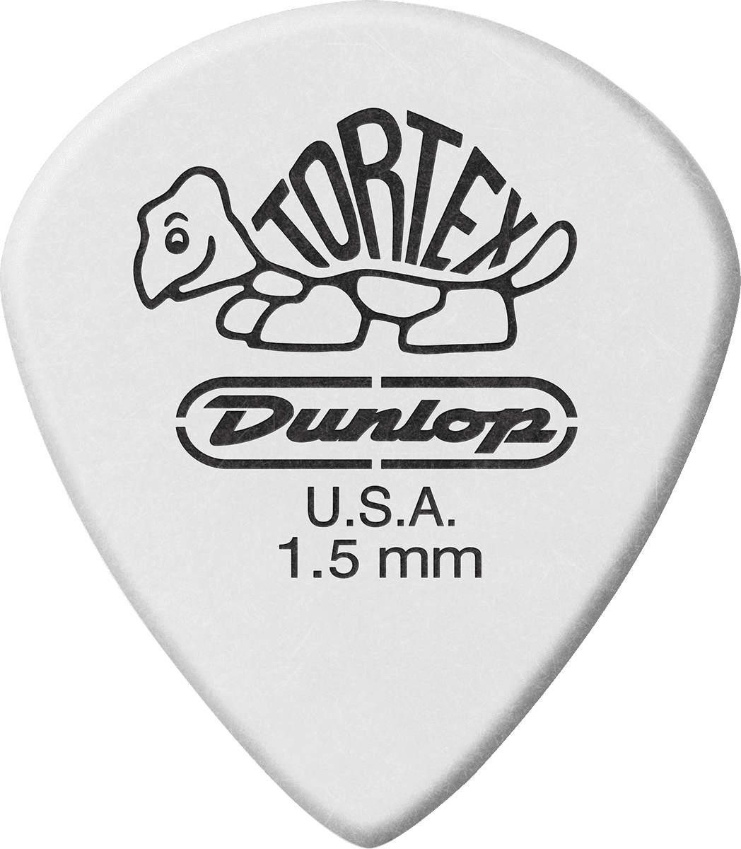 12 x 1,50mm Tortex Weiß Jazz III