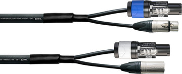 Kabel DMX XLR 3-polig + Powercon 3 M