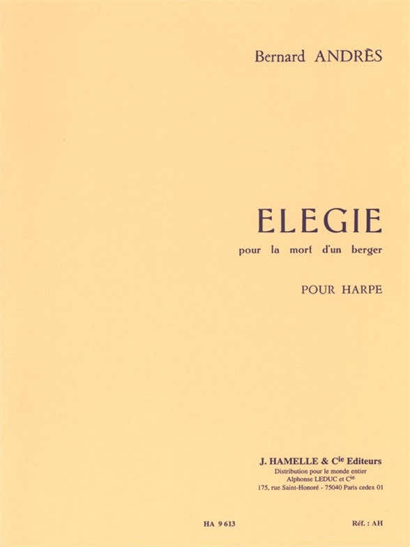 Elégie Pour La Mort d'Un Berger