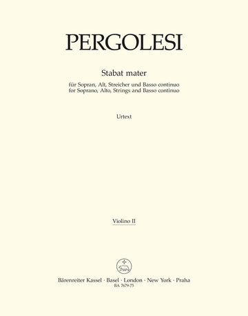 PERGOLESE G. B. - STABAT MATER - VIOLON 2