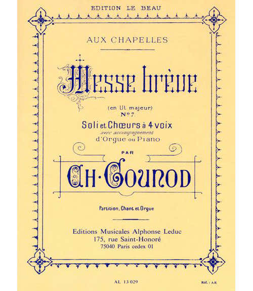 GOUNOD CHARLES - MESSE BREVE - CHANT/PIANO