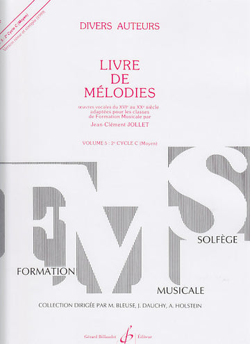 Jollet JEAN-clement - Livre De Mélodies Vol.5