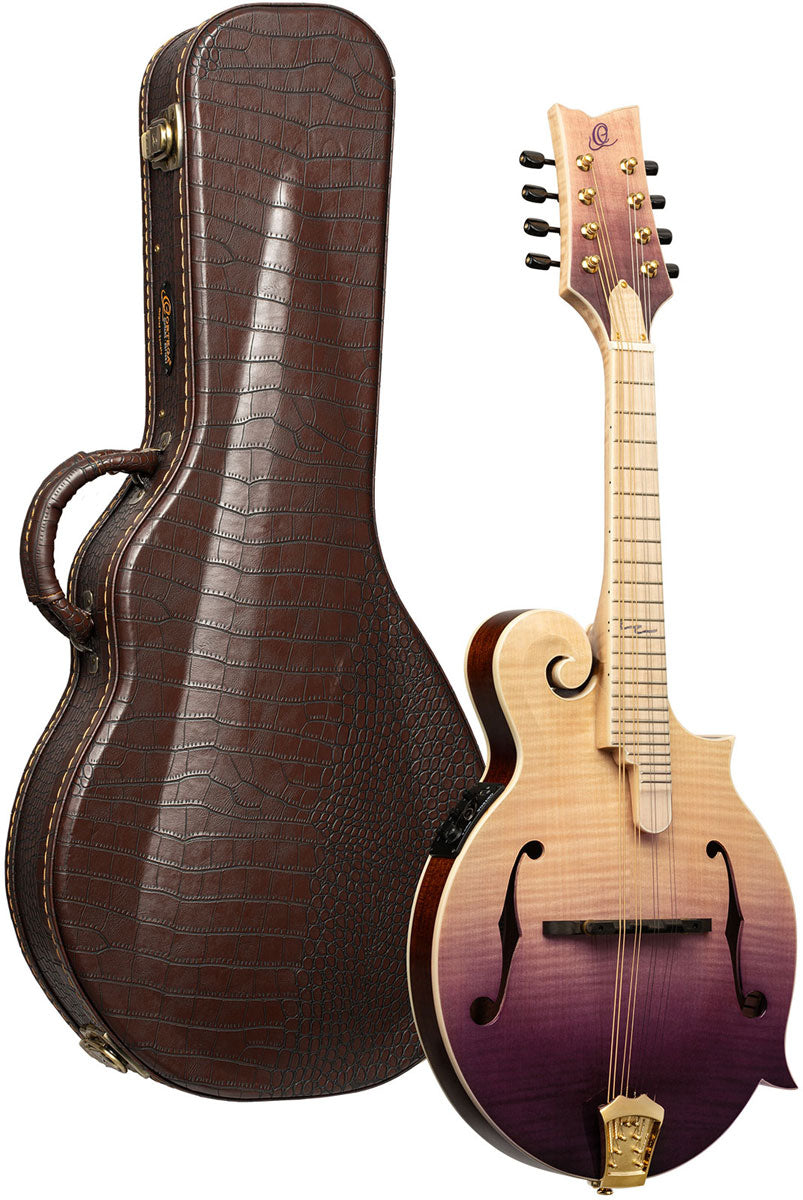 Americana F-Style Mandoline + Croco-Lederkoffer