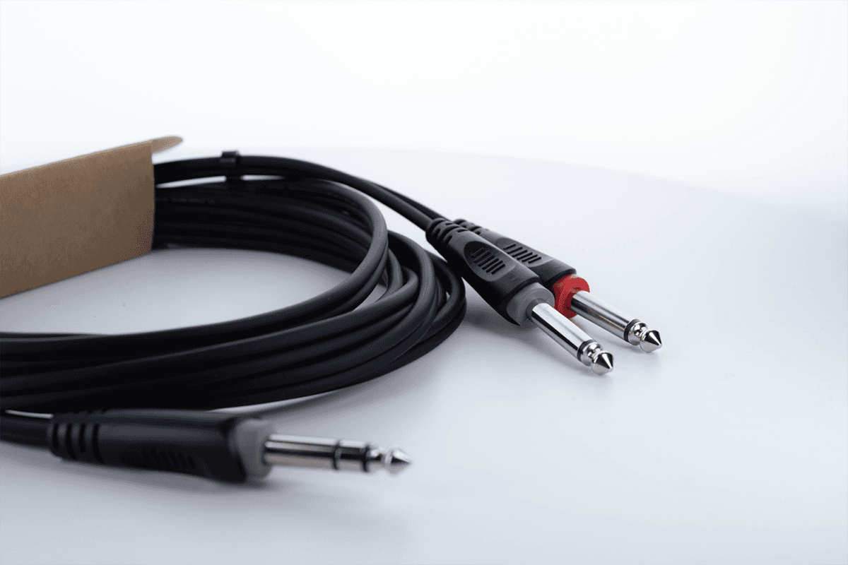 Y-Kabel Stereo-Klinkenstecker / 2 Mono-Klinkenstecker 3 M