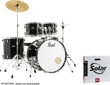 ROADSHOW STAGE 22 JET BLACK + SOLAR CYMBALS