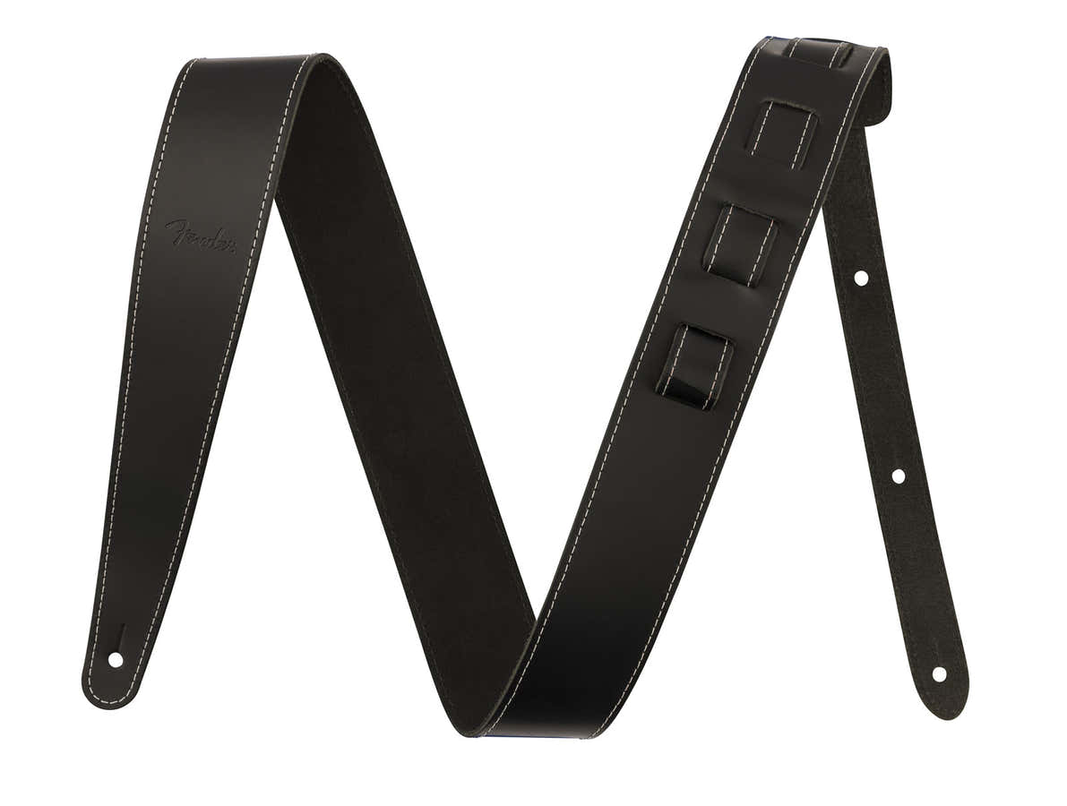 2" ESSENTIALS LEATHER STRAP BLACK