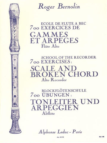 Bernolin R. - Ecole De Flûte À Bec Alto