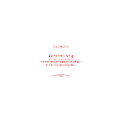 Hakim - Cto N°4 Le Ruisselant - Orgel und Kammerensemble
