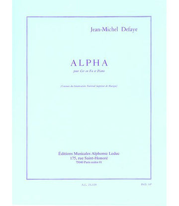 DEFAYE JEAN MICHEL - ALPHA - COR EN FA