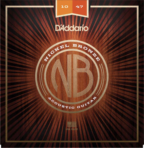 D'ADDARIO ACOUSTIC GUITAR STRINGS NB1047 NICKEL BRONZE EXTRA LIGHT 10-47