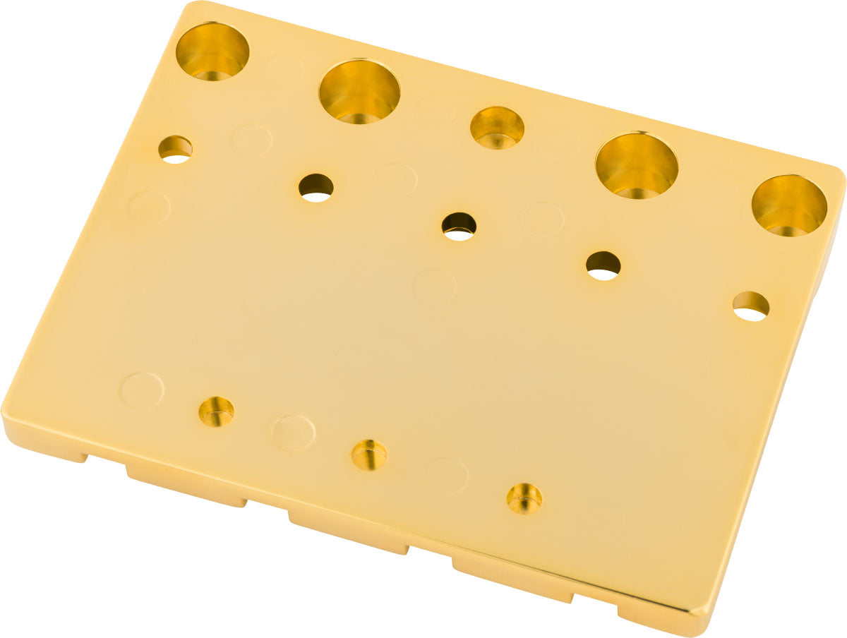 Fender HiMass 4-Saiten-Bassbrücken-Baugruppe mit Messingreitern Gold