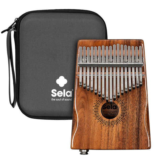Sela Percussion Kalimba 17 Koa hohl mit Tonabnehmer