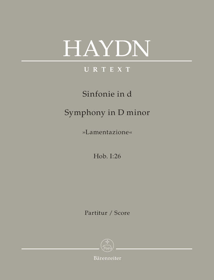 Haydn J. - Symphonie in d-Moll "lamentazione" Hob. I:26 - Partitur