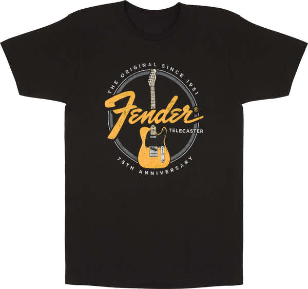 "XL" T-Shirt 75th Telecaster Vintage Black