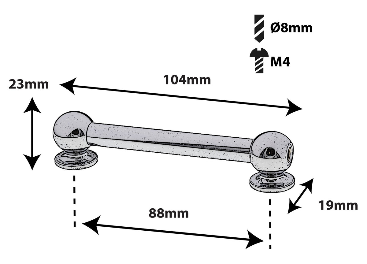 TL13D88 TUBE LUG 88MM DOUBLE ENDED X1